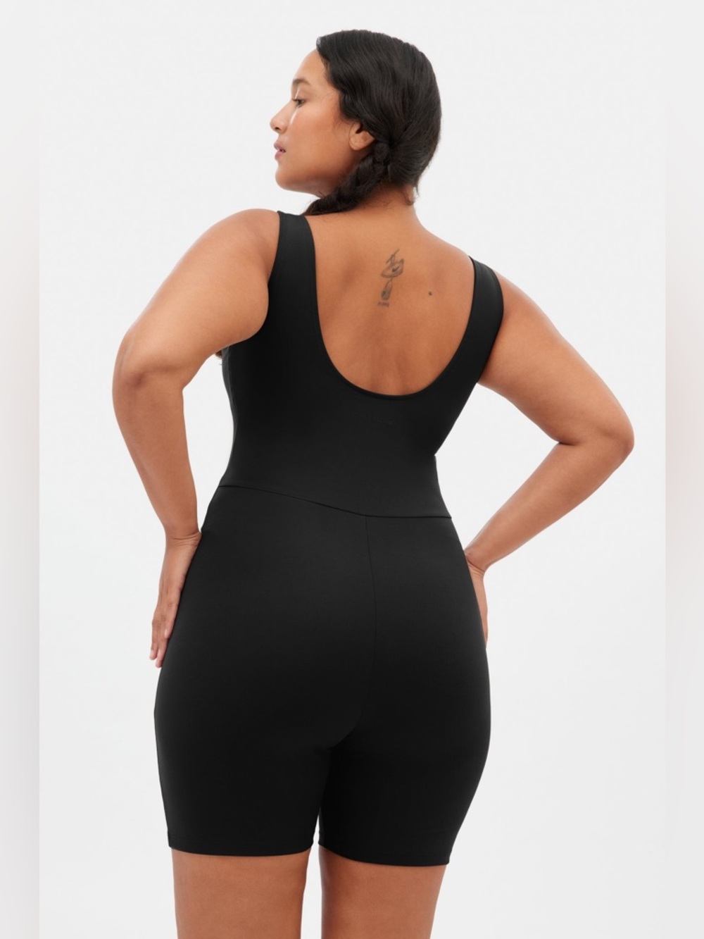 Girlfriend Collective Black Bike Unitard Jumper size Medium EUC - Picture 2 of 11